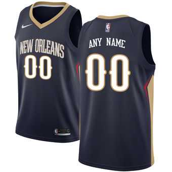 Men & Youth Customized New Orleans Pelicans Nike Navy Swingman Icon Edition Jersey